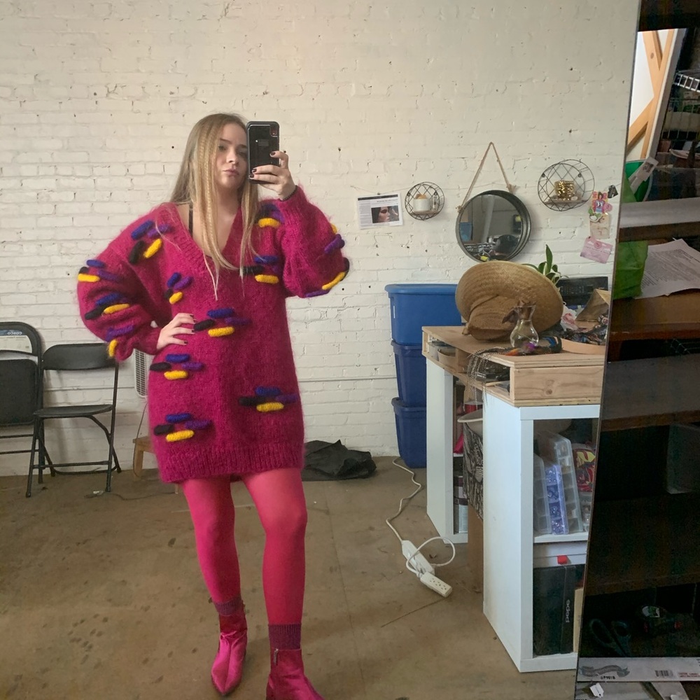 Vintage wool sweater dress